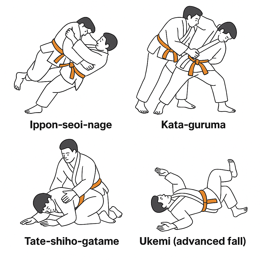 آموزش کمربند نارنجی جودو